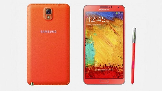 Samsung Galaxy Note III red render